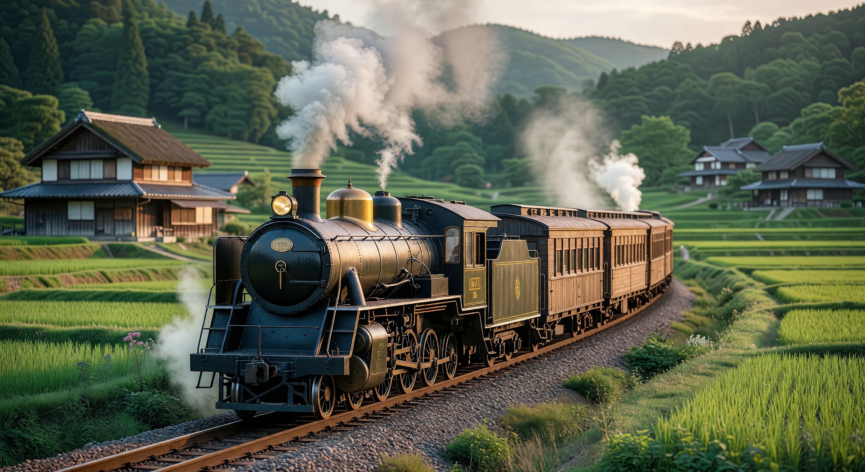 Heritage steam train in Japan